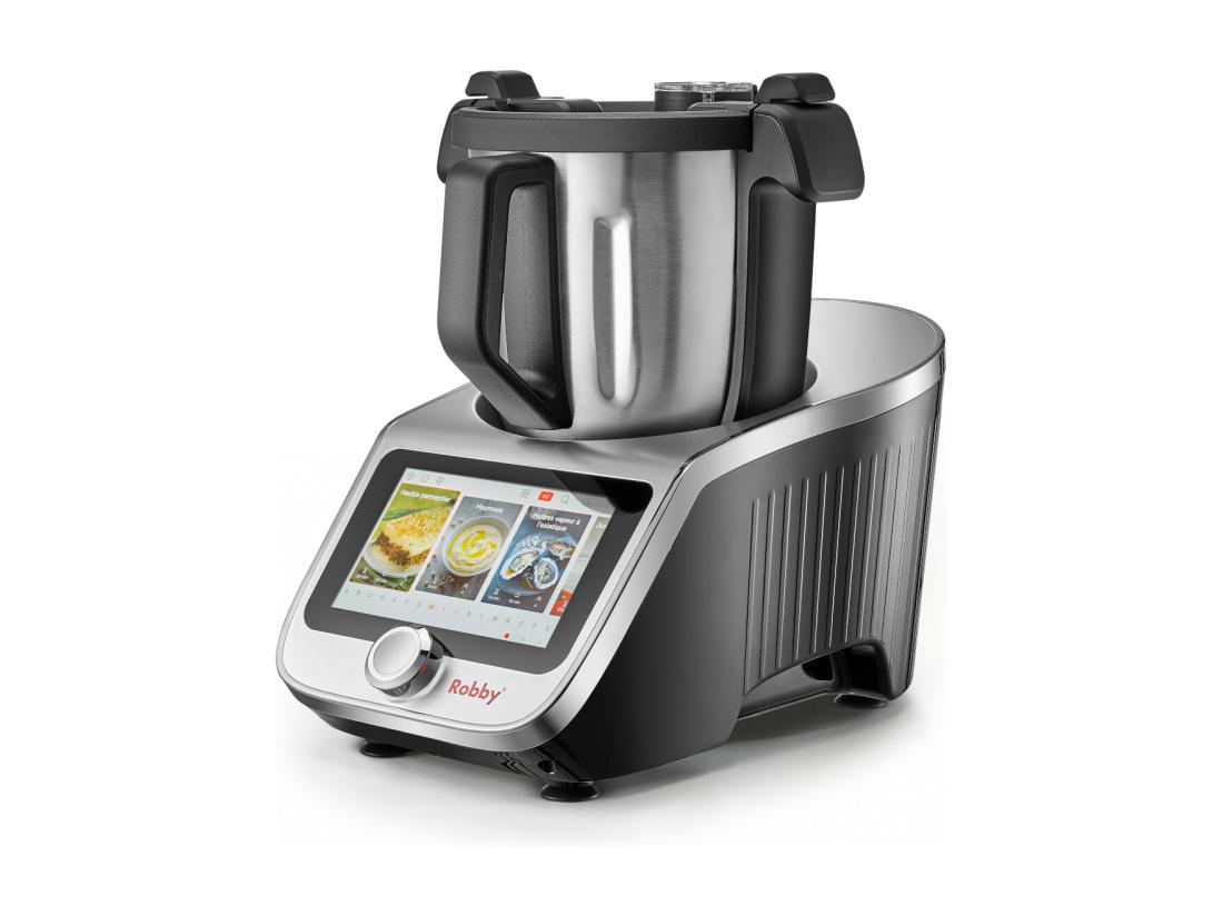 Vente Unique Robby Robot Cuiseur Multifonctions Connecté Avec Bol Xl Balance Intégrée Et Grand écran Tactile +750 Recettes - Robicook Xl