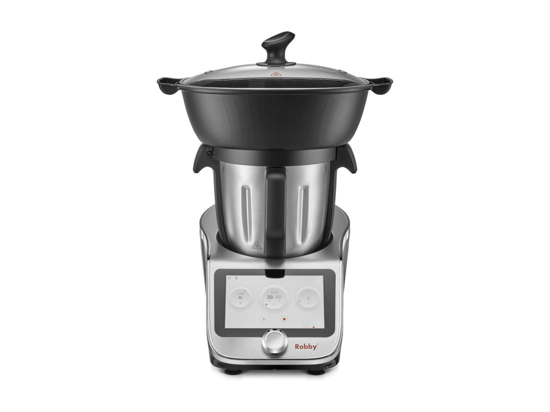 Vente Unique Robby Robot Cuiseur Multifonctions Connecté Avec Bol Xl Balance Intégrée Et Grand écran Tactile +750 Recettes - Robicook Xl