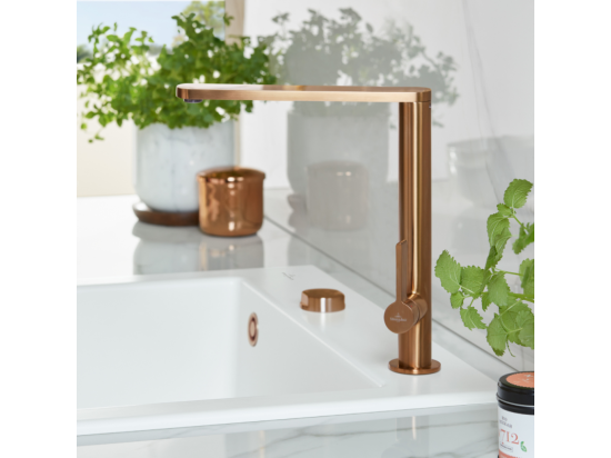 Vente Unique Robinet Cuisine VILLEROY ET BOCH Finera Bronze