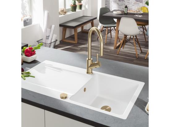Vente Unique Robinet Cuisine VILLEROY ET BOCH Umbrella Or Mat