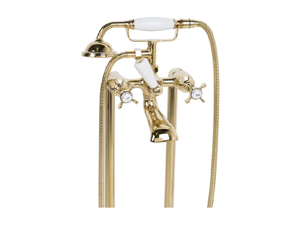 Vente Unique Robinet De Baignoire Autoportante HEBBE Doré