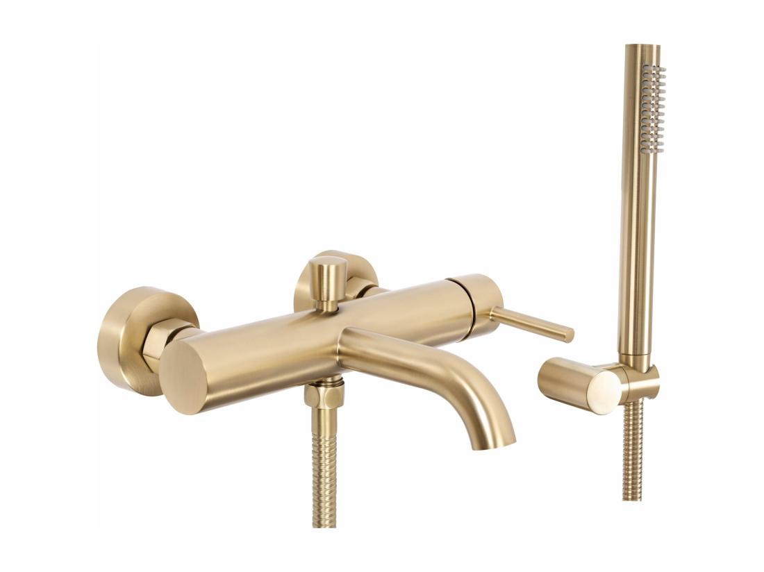 Vente Unique Robinet De Baignoire Rea Lungo Brush Gold