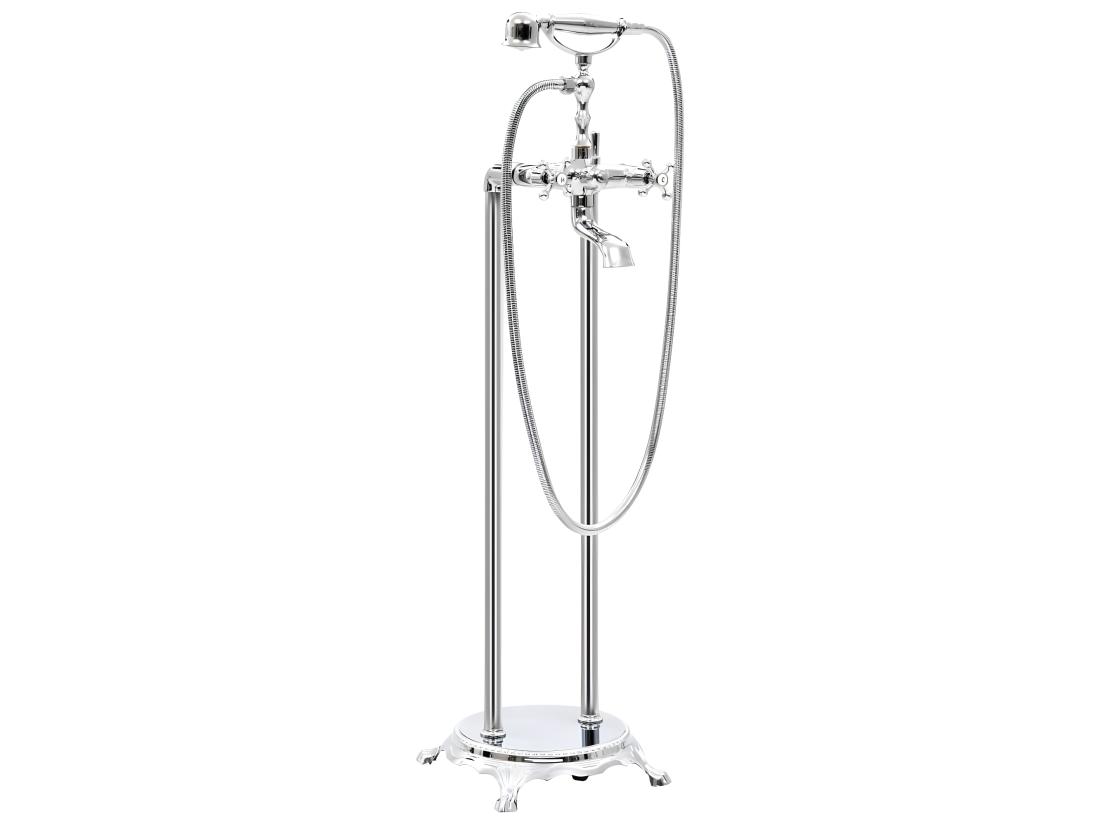 Vente Unique Robinet De Baignoire Salle Argenté 31.5 X 31.5 X 99.5 Cm 02_0003478