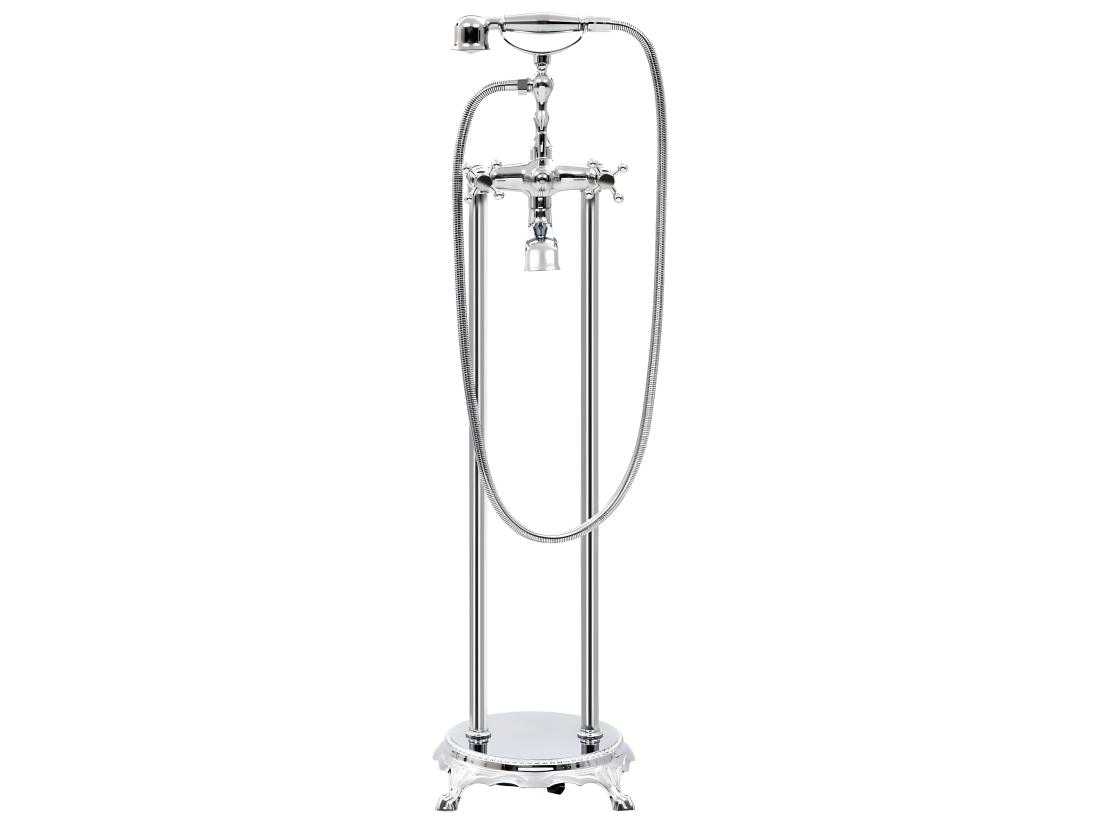 Vente Unique Robinet De Baignoire Salle Argenté 31.5 X 31.5 X 99.5 Cm 02_0003478