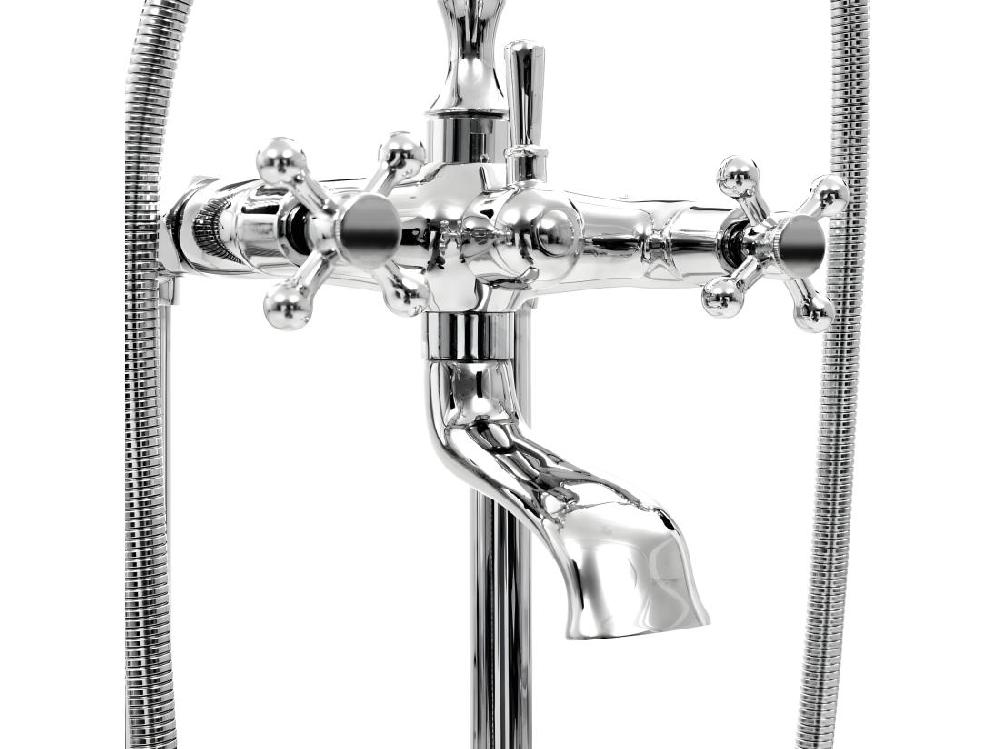 vente unique Robinet de baignoire salle argenté 31.5 x 31.5 x 99.5 cm 02_0003478