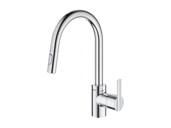 Vente Unique Robinet De Cuisine Avec Douchette GROHE Feel Chromé