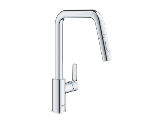vente unique Robinet de cuisine avec douchette GROHE Start bec haut chromé 2 jets