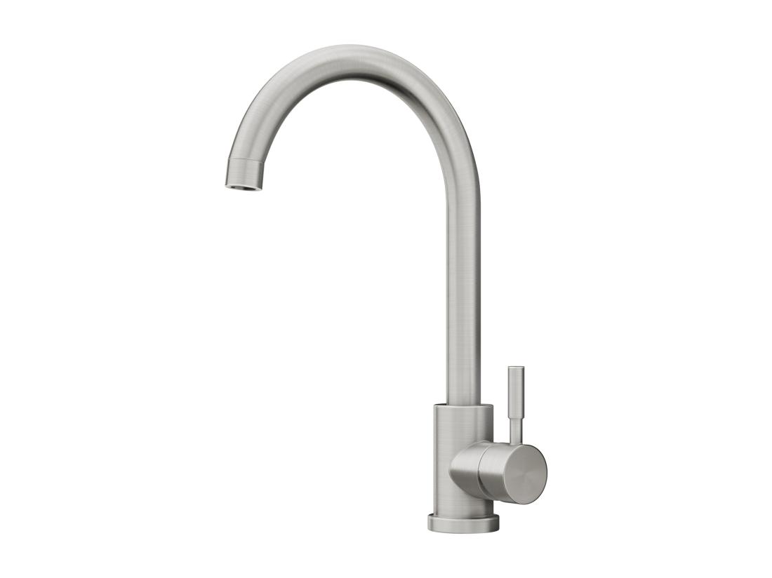 Vente Unique Robinet De Cuisine En Acier Inoxydable - Gris - ROMILY