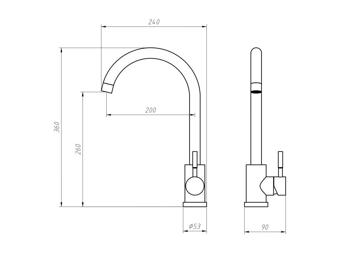 Vente Unique Robinet De Cuisine En Acier Inoxydable - Gris - ROMILY