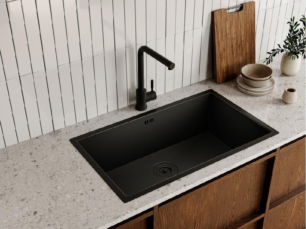 vente unique Robinet de cuisine en acier inoxydable - Noir mat - ROFILA