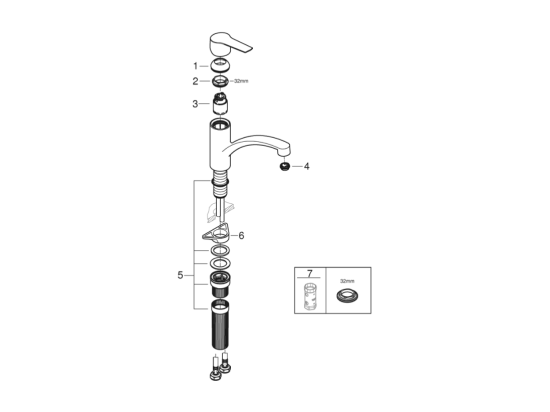 vente unique Robinet de cuisine GROHE Start noir mat