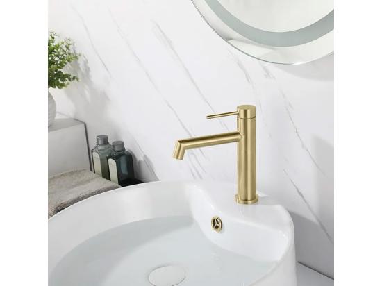 Vente Unique Robinet De Lavabo Rea Js-B310Bg Foss Low Brush Gold