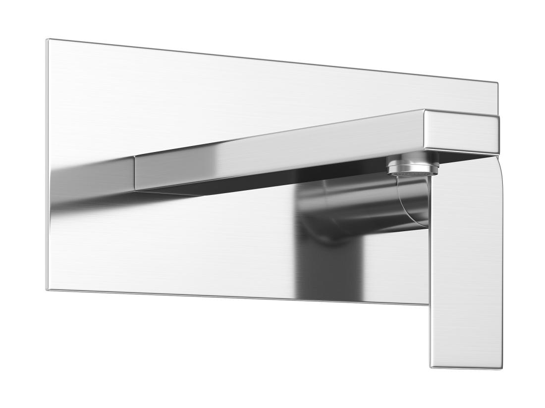 Vente Unique Robinet Mitigeur Mécanique à Encastrer Carré - Couleur Nickel Brossé - VISTULA