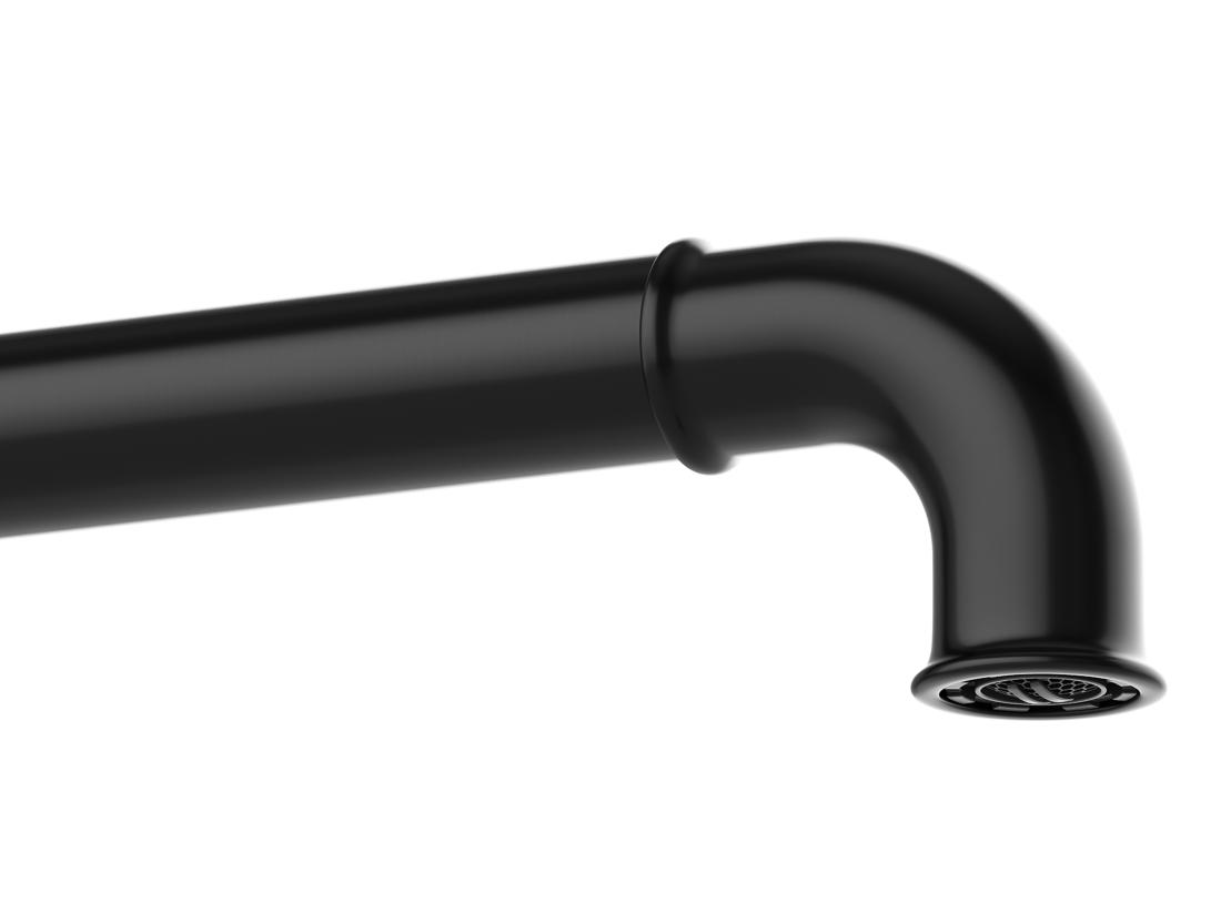 Vente Unique Robinet Mitigeur Mécanique Surélevé - H30 3 Cm - Noir Mat - KODVA