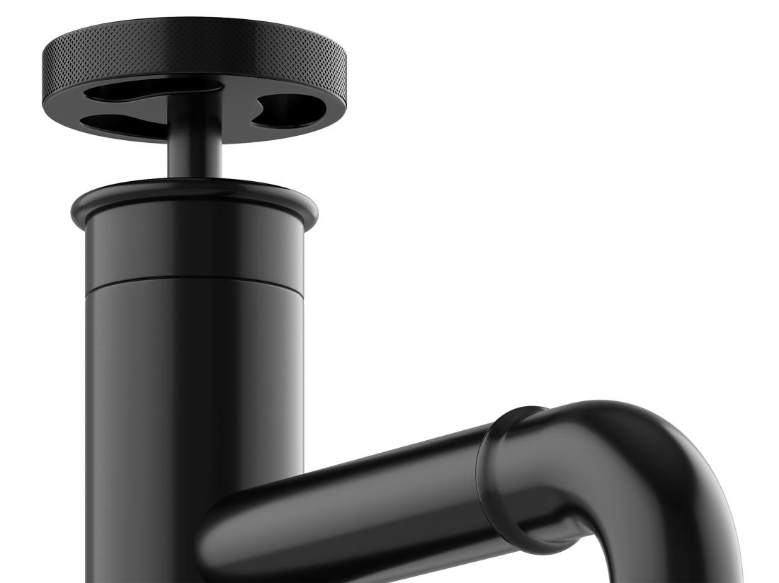 Vente Unique Robinet Mitigeur Mécanique Surélevé - H30 3 Cm - Noir Mat - KODVA