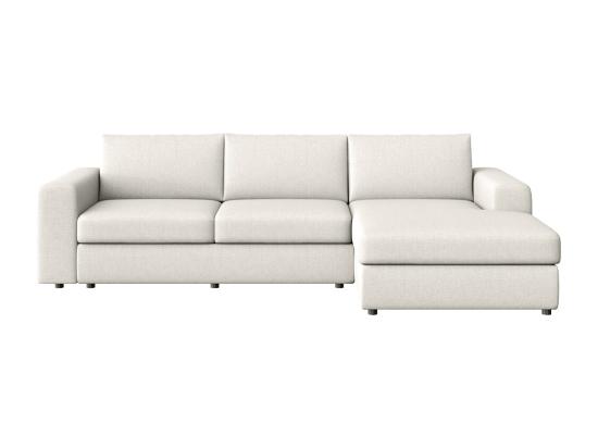 Vente Unique Rodier Grand Canapé D'angle Droit Baga Crème