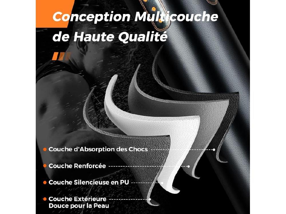 Vente Unique Sac De Frappe 16KG 4 En 1 Et 2 Gants Ensemble De Sac De Boxe Suspendu Avec Bandage Pour Les Mains Chaînes De Suspension Double Couture Pour Sparring Muay Thaï MMA