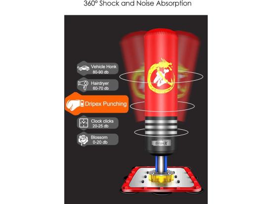 Vente Unique Sac De Frappe Boxe Dripex Pour Enfants Autoportant Sac De Boxe Gonflable Base D'acier Stable Sans Sable Ou D'eau 30x30x120cm