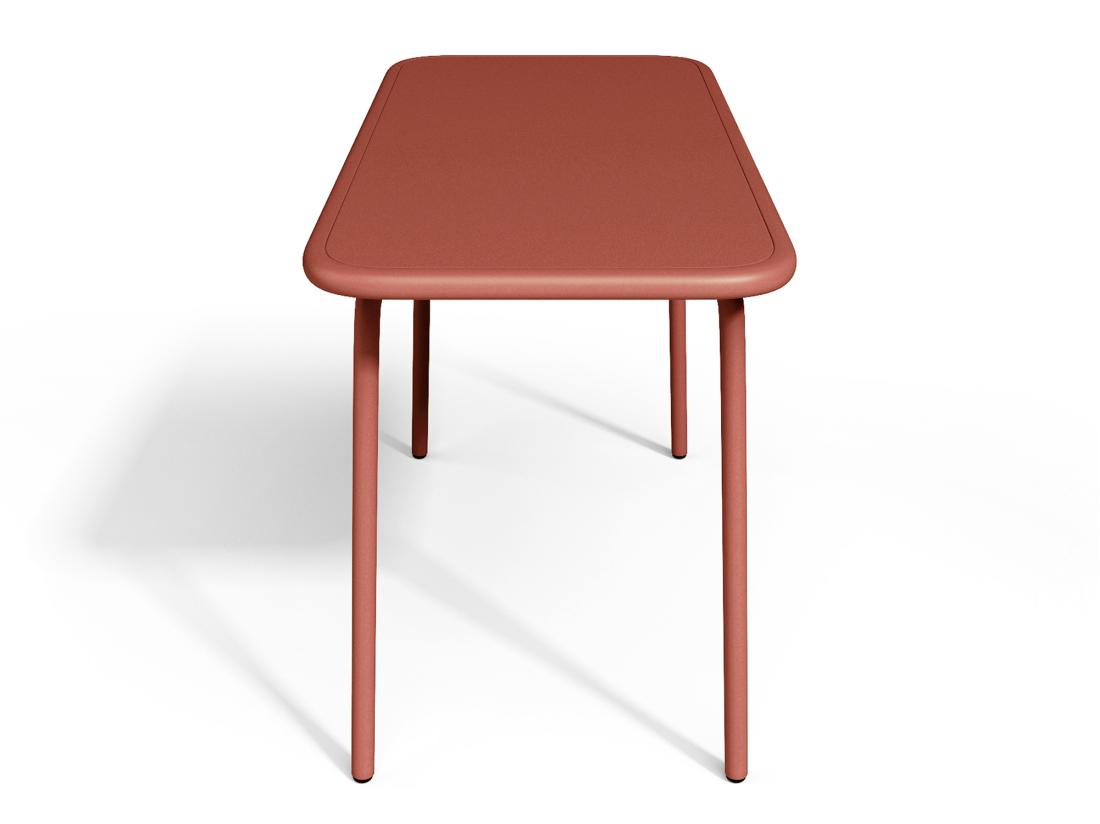 Vente Unique Salle à Manger De Jardin Pour Enfants En Métal - Une Table Et 4 Chaises Empilables - Terracotta - POPAYAN De MYLIA