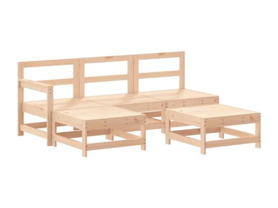 Vente Unique Salon De Jardin 5 Pcs Bois Massif De Pin