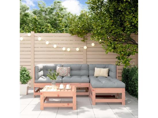 vente unique Salon de jardin 5 pcs bois massif douglas