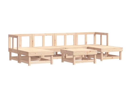 Vente Unique Salon De Jardin 7 Pcs Bois De Pin Massif