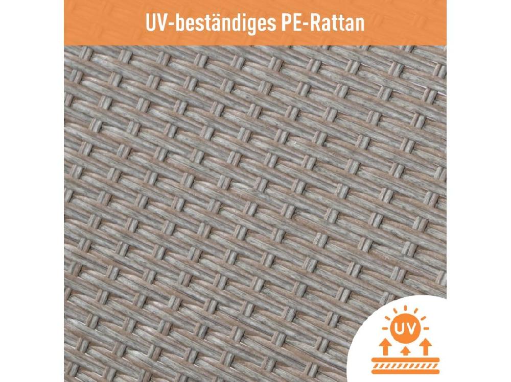 Vente Unique Salon De Jardin 7 Places Avec Canapé Table Basse 2 Tabourets Et Oreiller Structure En Acier Kaki