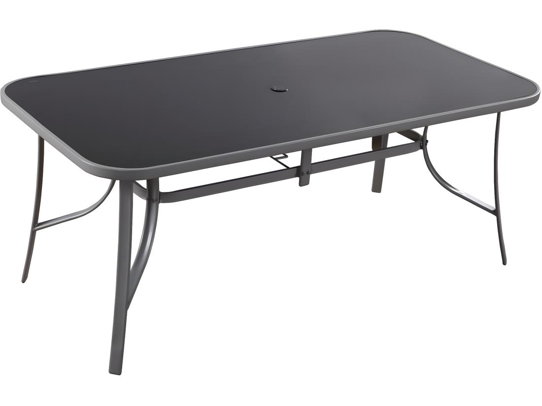 Vente Unique Salon De Jardin "Cordoba XL 180" 8 Places - Phoenix - Gris Foncé