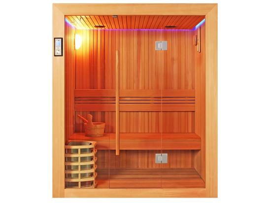 Vente Unique Sauna Boreal® Evasion 160 - Sauna De Luxe En Cèdre Rouge 3 Personnes