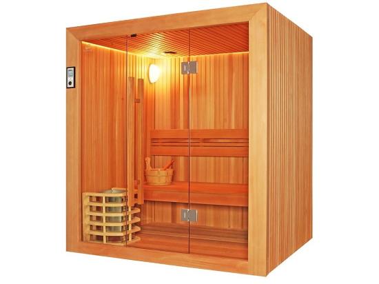 Vente Unique Sauna Boreal® Evasion 180 - Sauna De Luxe En Cèdre Rouge 3 à 4 Personnes