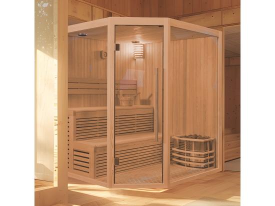 vente unique Sauna d'angle Boreal® Evasion Baltik 3/4 places - 160x160x210 cm