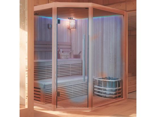 vente unique Sauna d'angle Boreal® Evasion Baltik 5 places - 180x180x210 cm