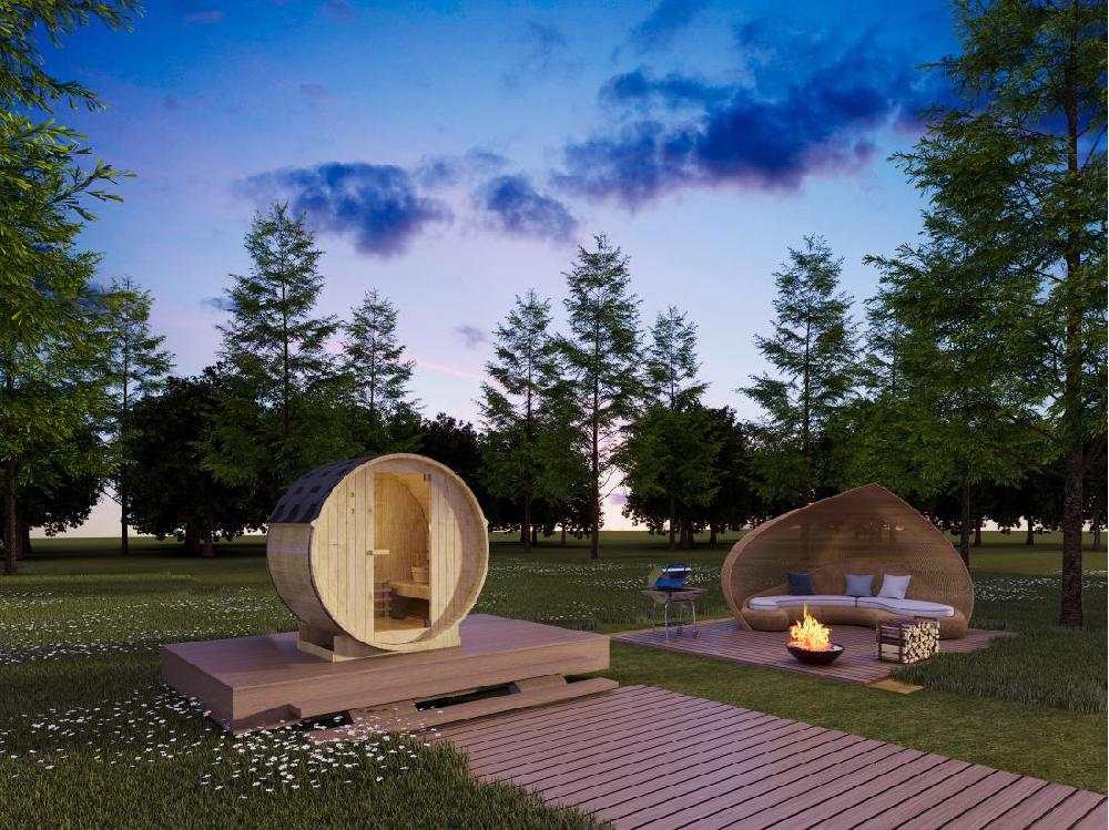 Vente Unique Sauna D'extérieur 2 Places - L185 X P120 X H190 Cm - ISOKYRO