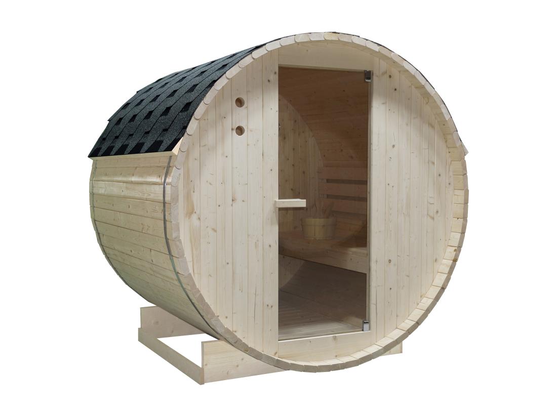 Vente Unique Sauna D'extérieur 4 Places - L185 X P180 X H190 Cm - ISOKYRO
