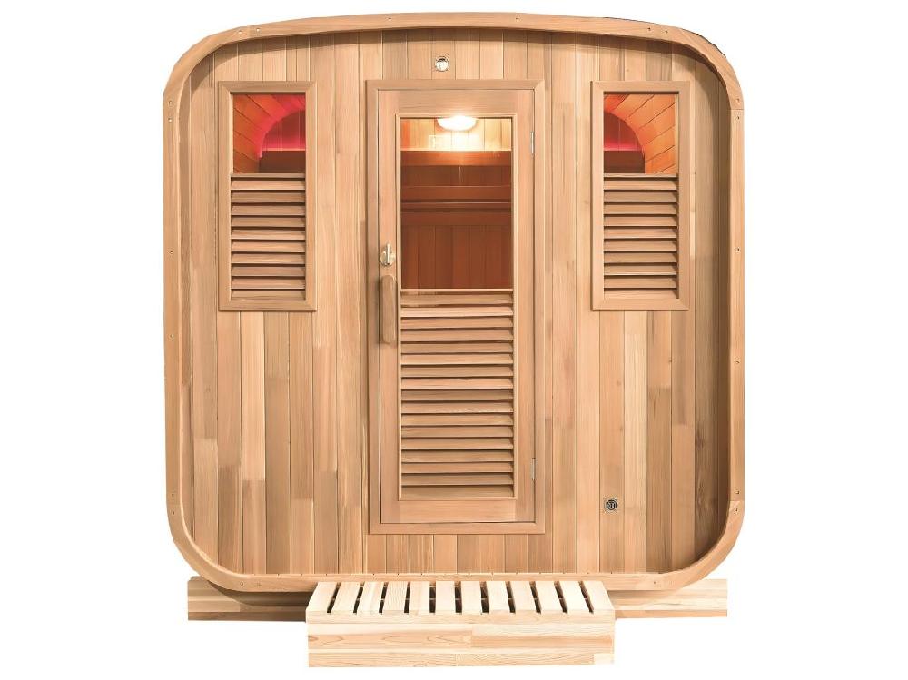 Vente Unique Sauna Gaïa Nova Holl's Vapeur 205x205x220 Cm - 6 à 8 KW (non Inclus) - Epicéa 6 Places