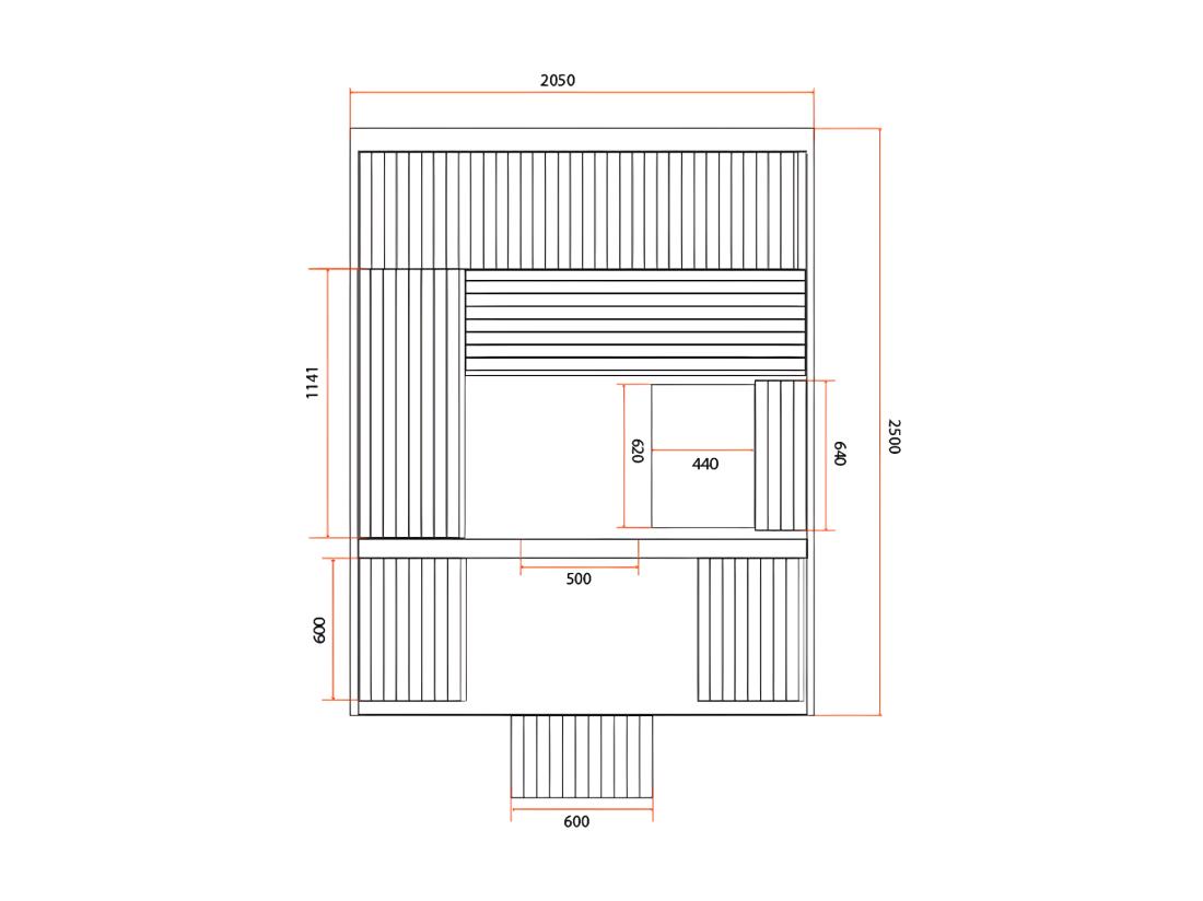 Vente Unique Sauna Traditionnel D'extérieur Gaïa Luna - Holl's