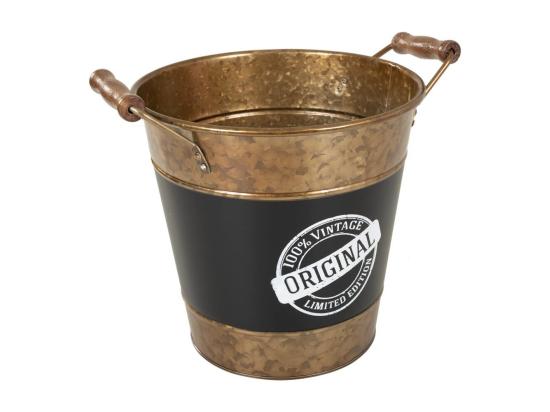 Vente Unique Seau à Glace En Métal Doré D23/25x23/28h