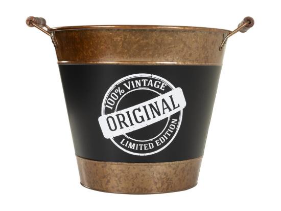 vente unique Seau à glace en métal doré d33/38x28/30h