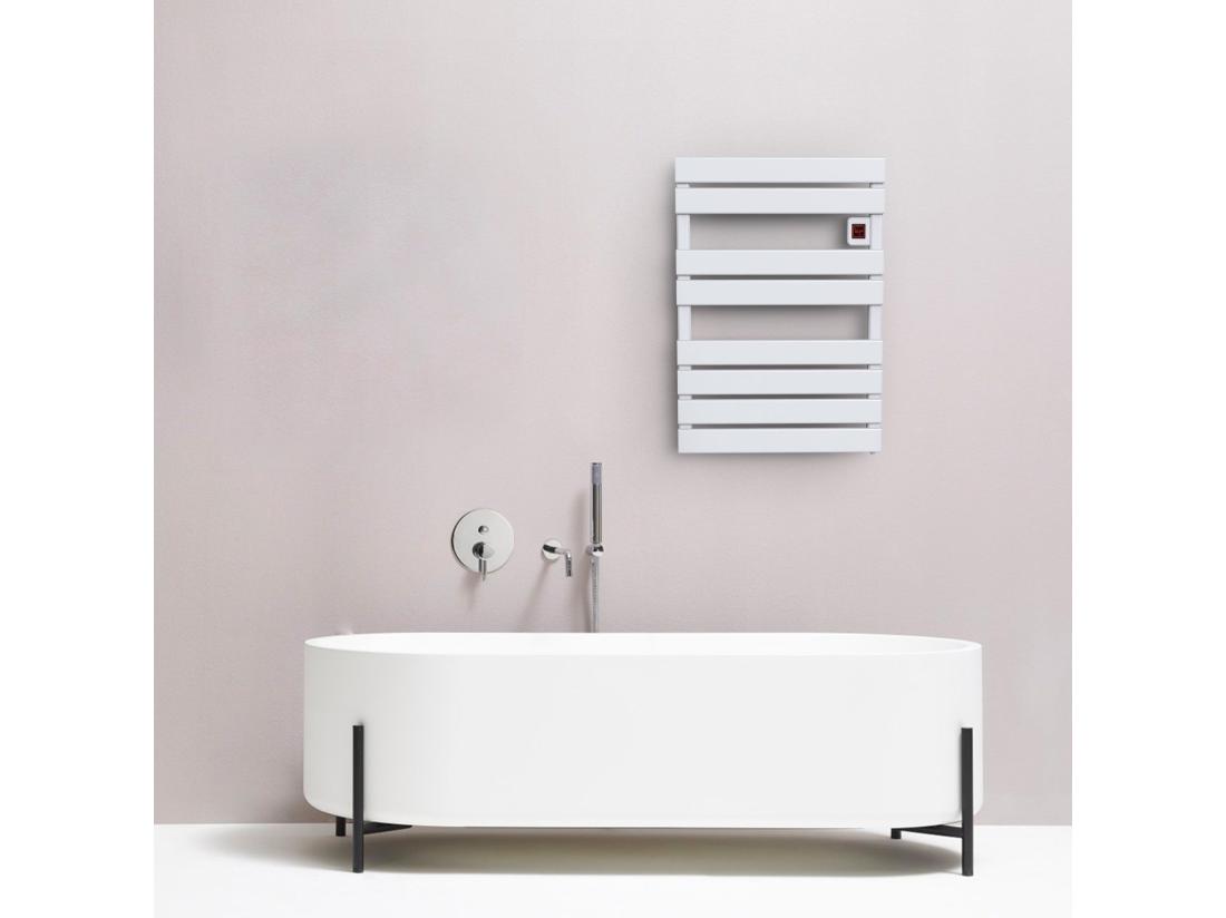 vente unique Sèche serviette électrique CAMERON Blanc Aluminium 500W