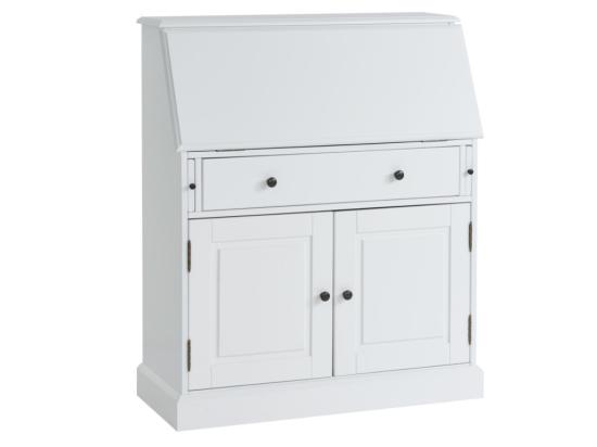 Vente Unique Secrétaire En Pin Et MDF - Coloris : Blanc - CLEORE
