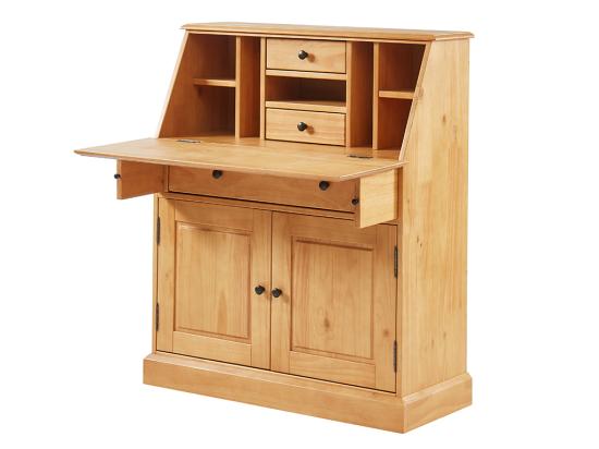 Vente Unique Secrétaire En Pin Et MDF - Coloris : Naturel Clair - CLEORE