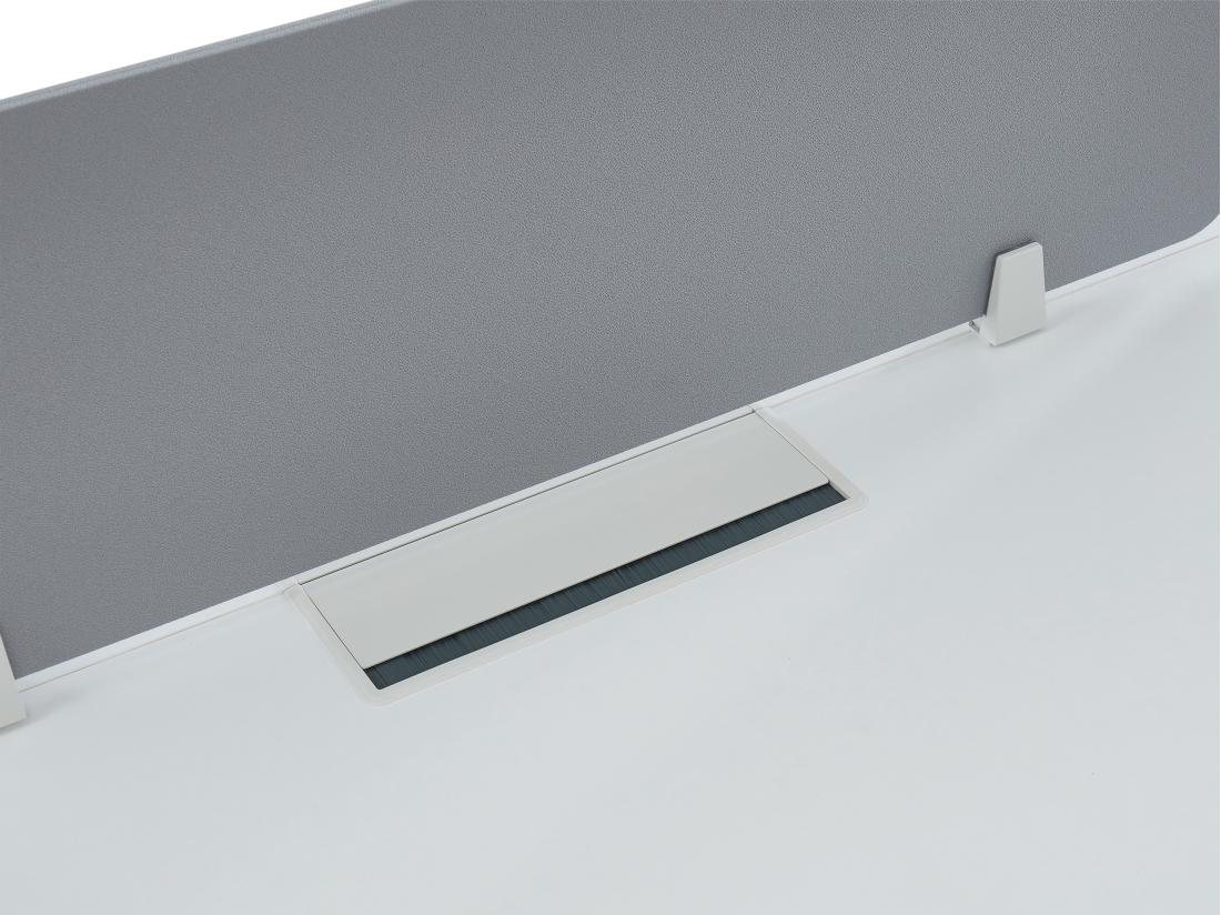 Vente Unique Séparateur De Bureau Professionnel - Tissu - Gris - L130 Cm - DOWNTOWN