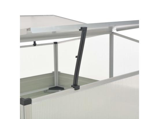 Vente Unique Serre Anthracite 100x100x77 Cm Acier Galvanisé