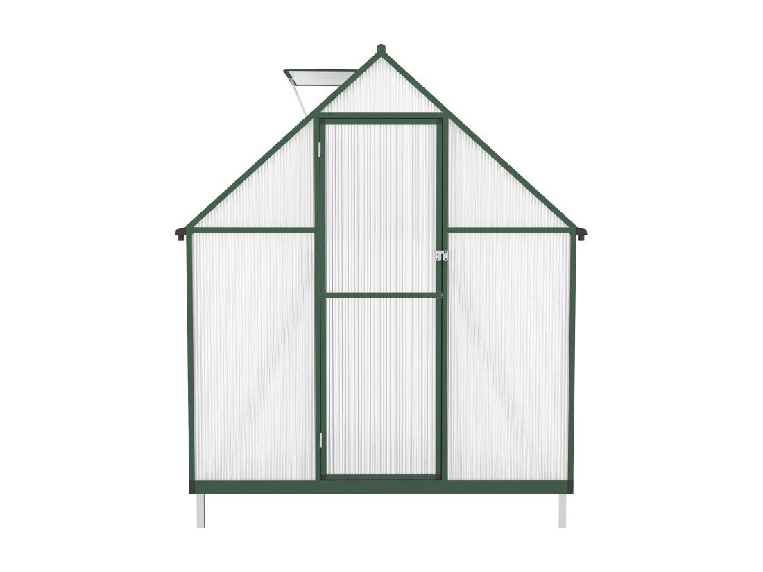 Vente Unique Serre De Jardin En Polycarbonate Et Aluminium - 4 M² - Vert - ASTELIA