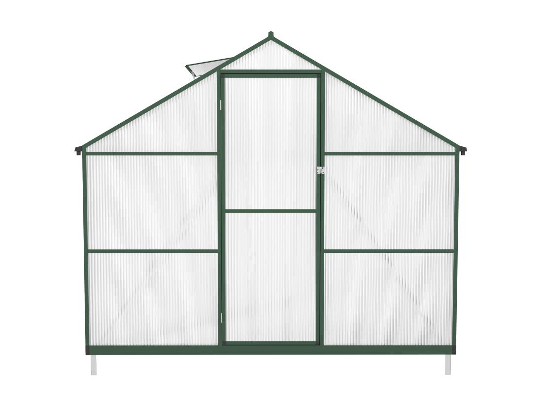 Vente Unique Serre De Jardin En Polycarbonate Et Aluminium - 7 48 M² - Vert - ASTELIA