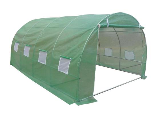 Vente Unique Serre Tunnel Avec Structure En Acier 12 M² - L300 X L400 X H200 Cm - Vert - IPOMEA