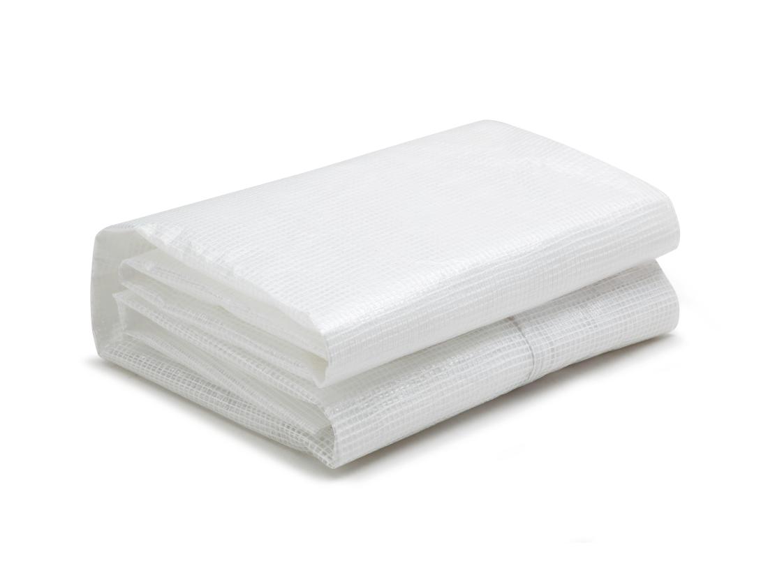 Vente Unique Serre Tunnel Avec Structure En Acier Galvanisé Et Porte 18 M² - L300 X L600 X H200 Cm - Blanc - ALOCASIA