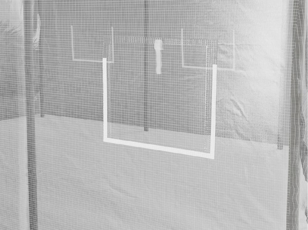 Vente Unique Serre Tunnel Avec Structure En Acier Galvanisé Et Porte 9 M² - L200 X L450 X H200 Cm - Blanc - ALOCASIA