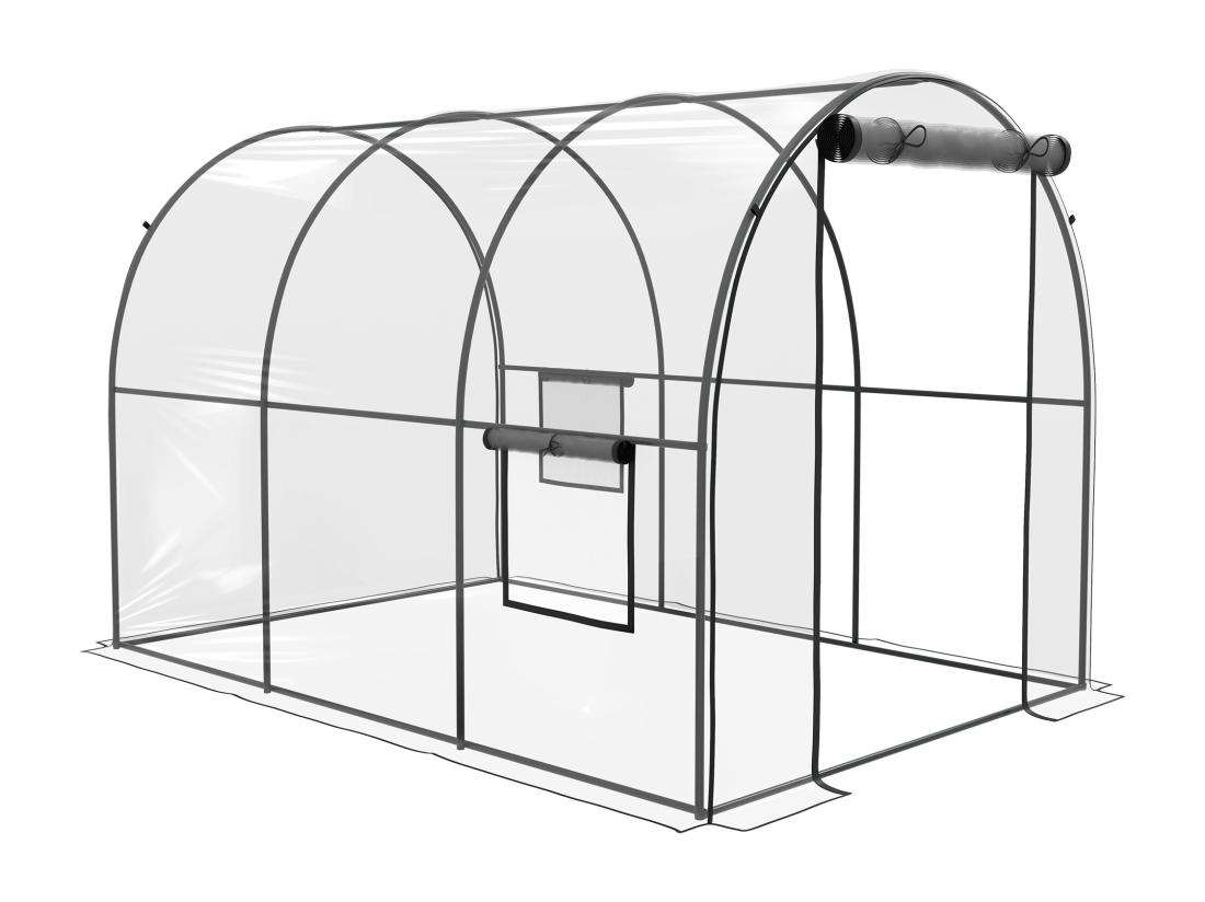 Vente Unique Serre Tunnel Serre à Tomates Surface Sol 6 M² 3L X 2l X 2H M