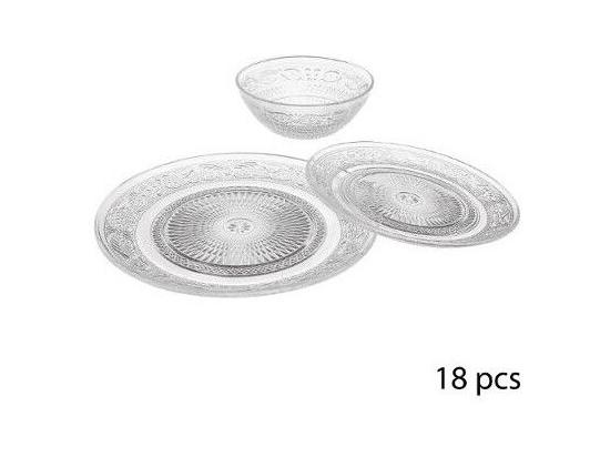 Vente Unique Service De Table 18 Pièces "Renaissance" Transparent